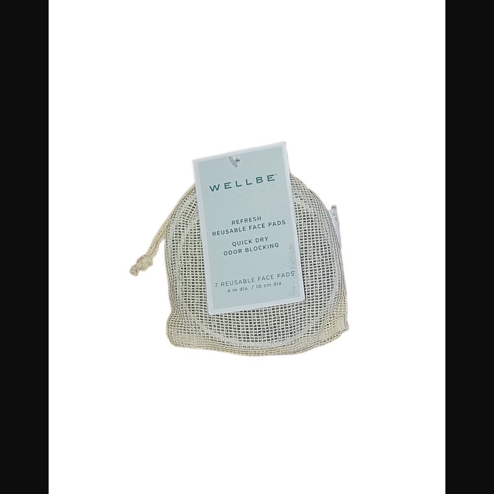 Wellbe Refresh Reusable Face Pads Set Of 7 Size 4" Diameter